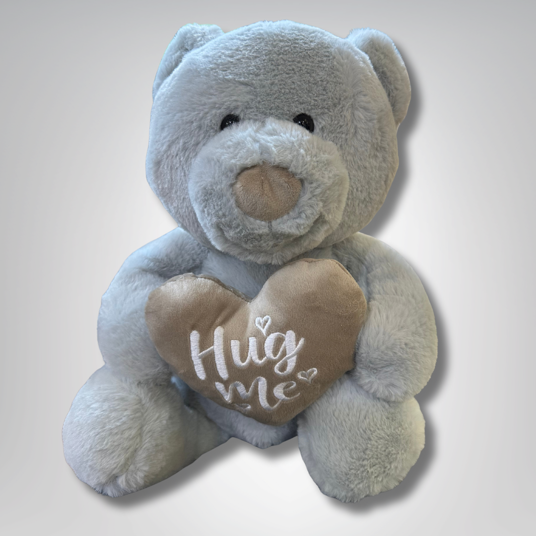 Blue Teddy Bear with Hug me Soft Toy - Precious Gabriel Australia