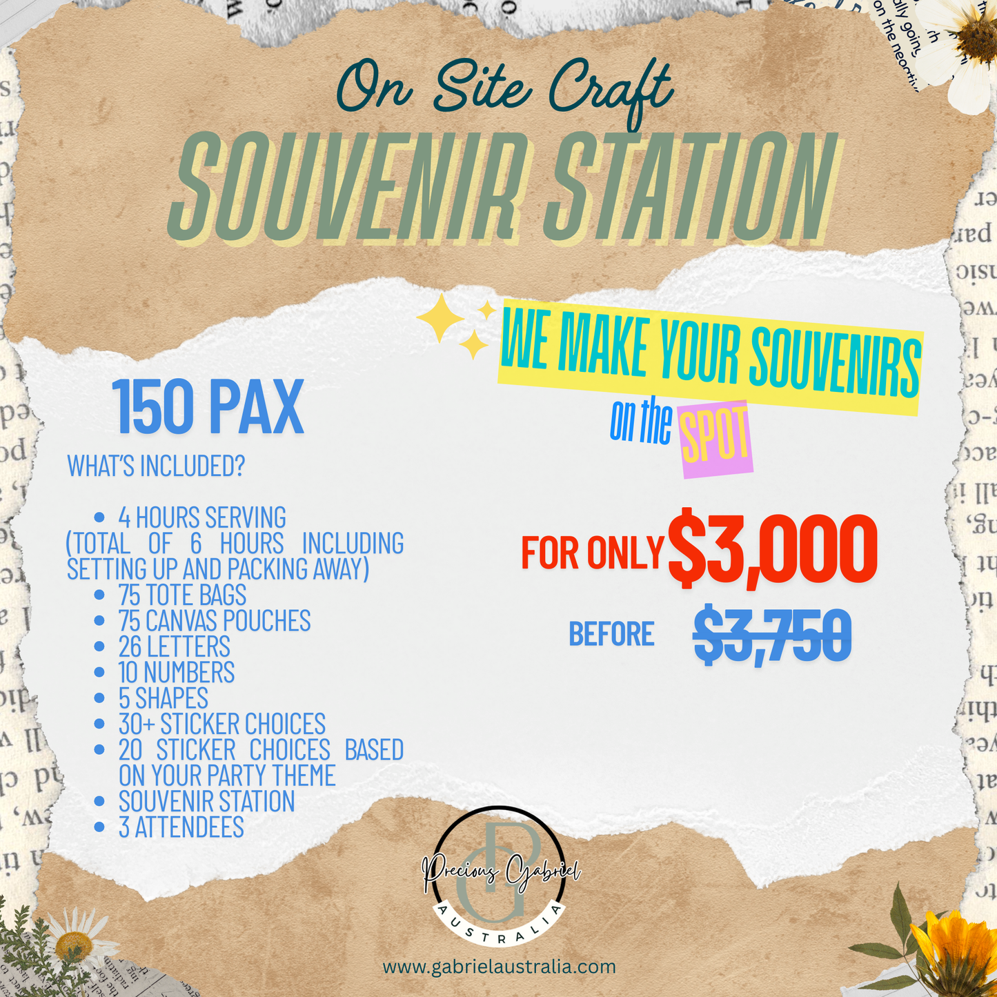 On Site Craft Souvenir Station - Precious Gabriel Australia