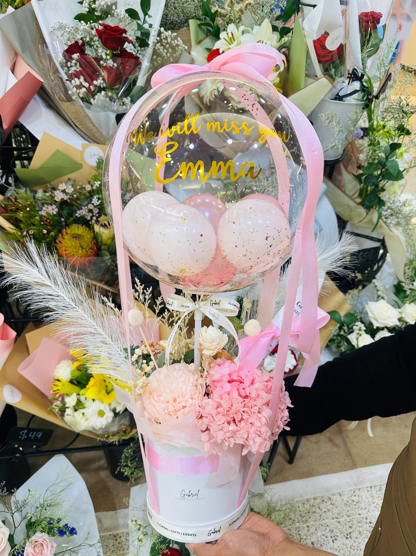 Preserved Flowers Hot Air Balloon