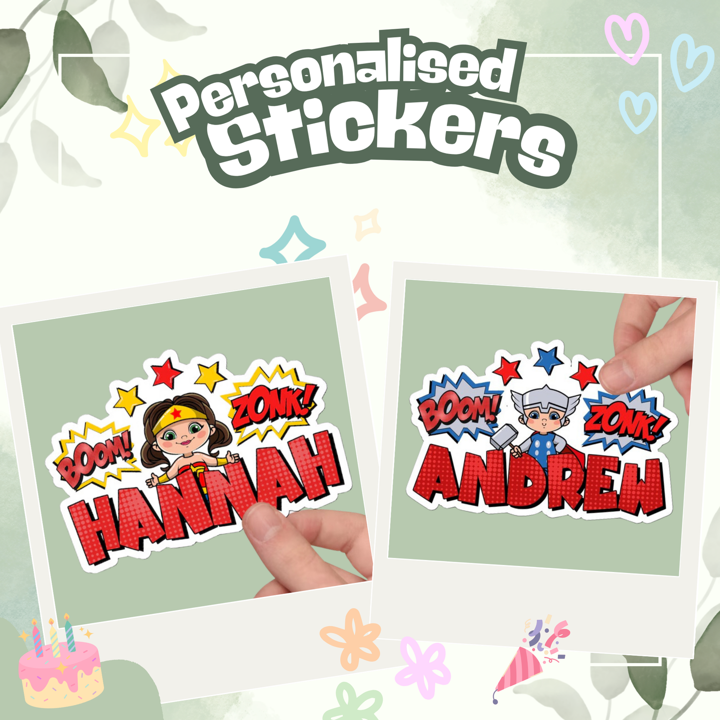 Personalised Stickers (Per Dozen) - Precious Gabriel Australia