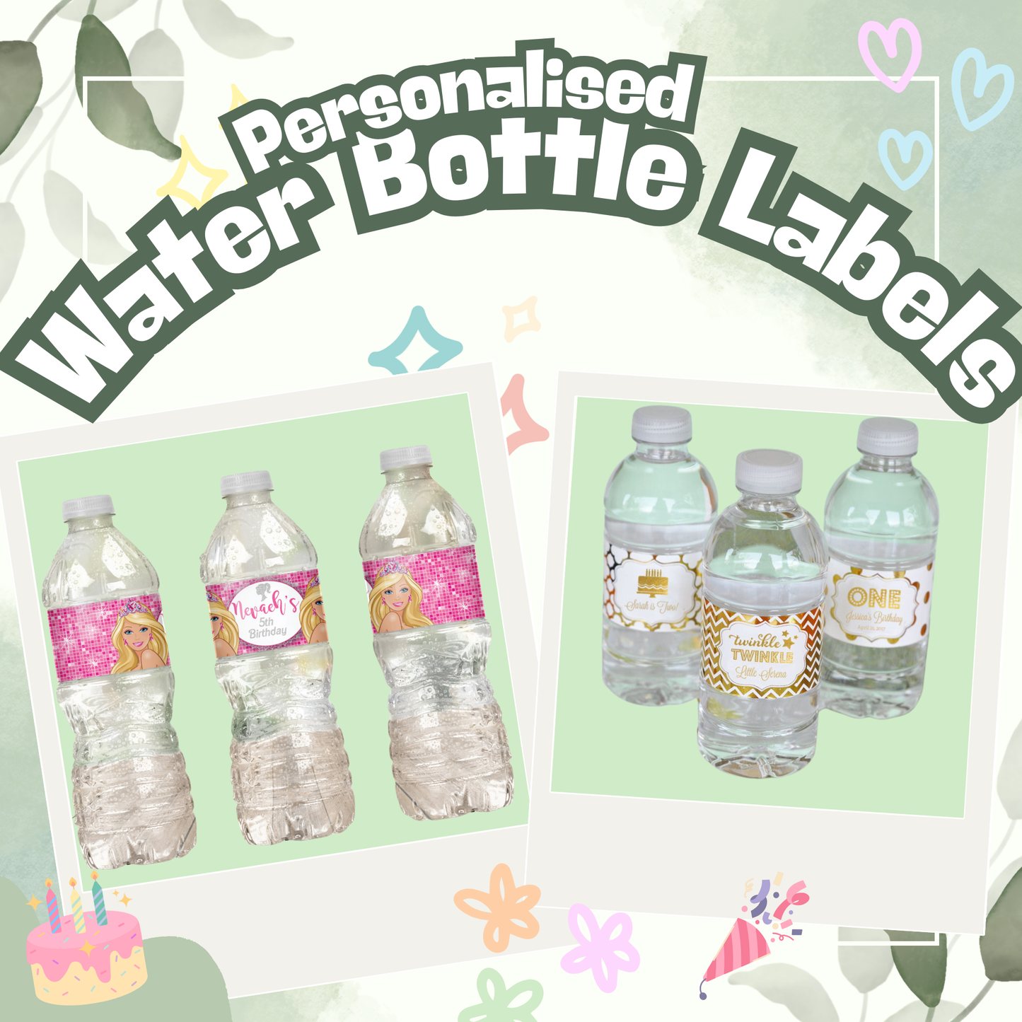 Personalised Water Bottle Labels - Precious Gabriel Australia