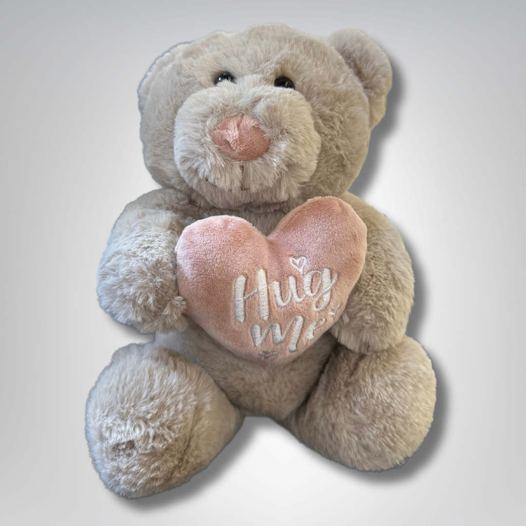 Brown Teddy Bear with Hug me Soft Toy - Precious Gabriel Australia