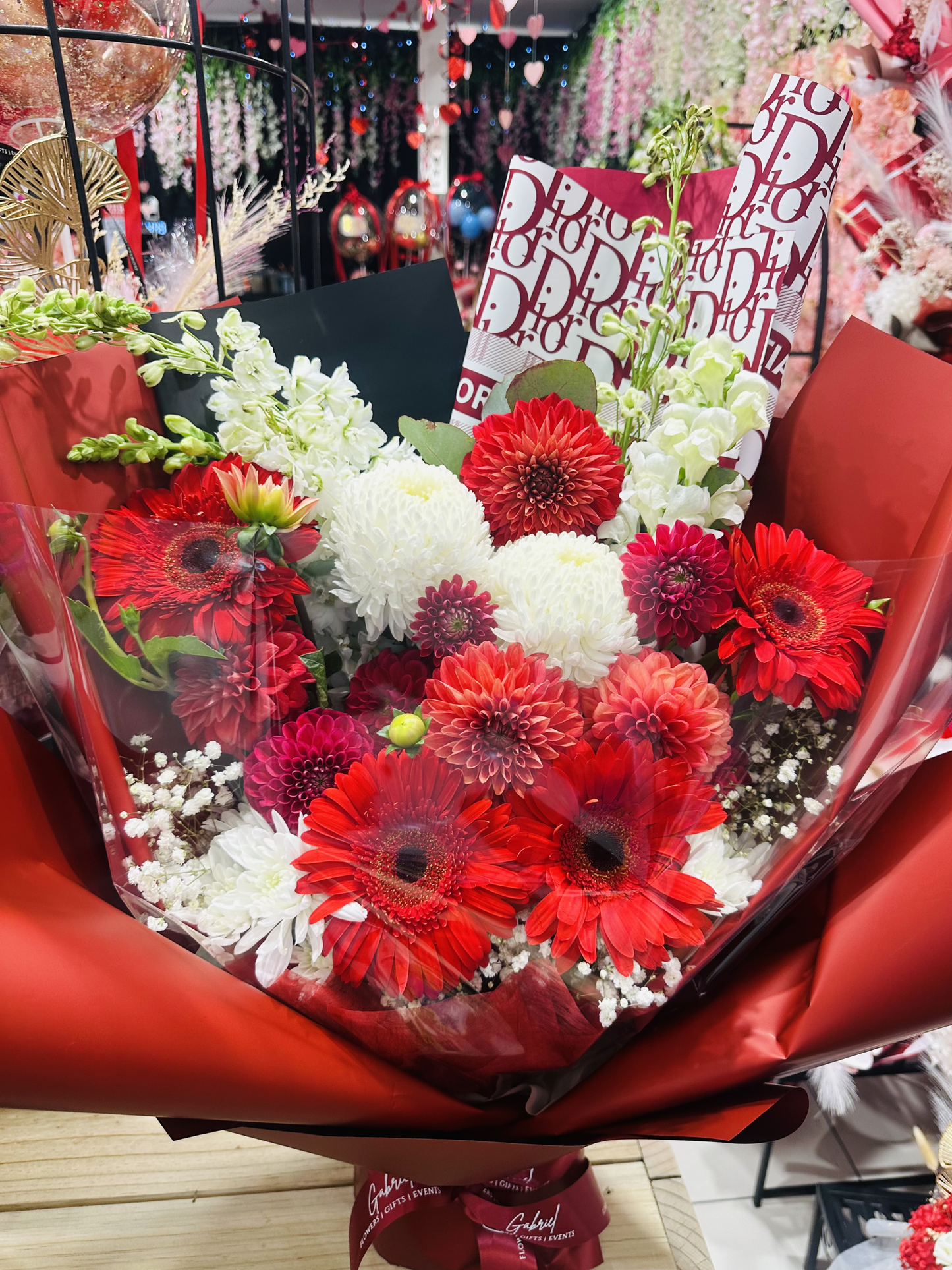 Crimson Elegance Bouquet - Precious Gabriel Australia
