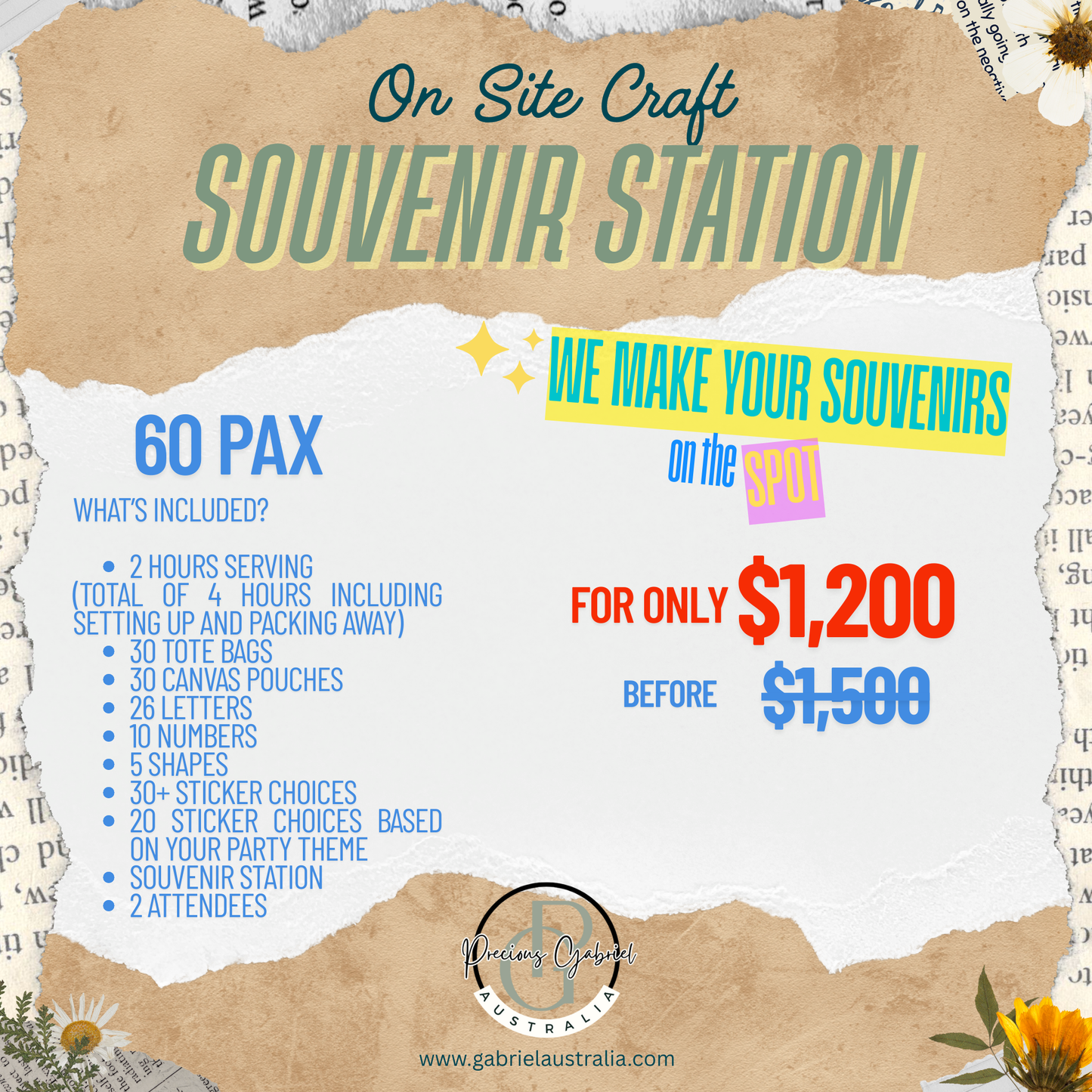 On Site Craft Souvenir Station - Precious Gabriel Australia