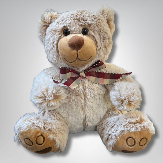 Teddy Bear with Red Bow Soft Toy