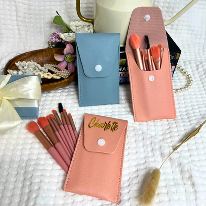 Make up brush and pouch