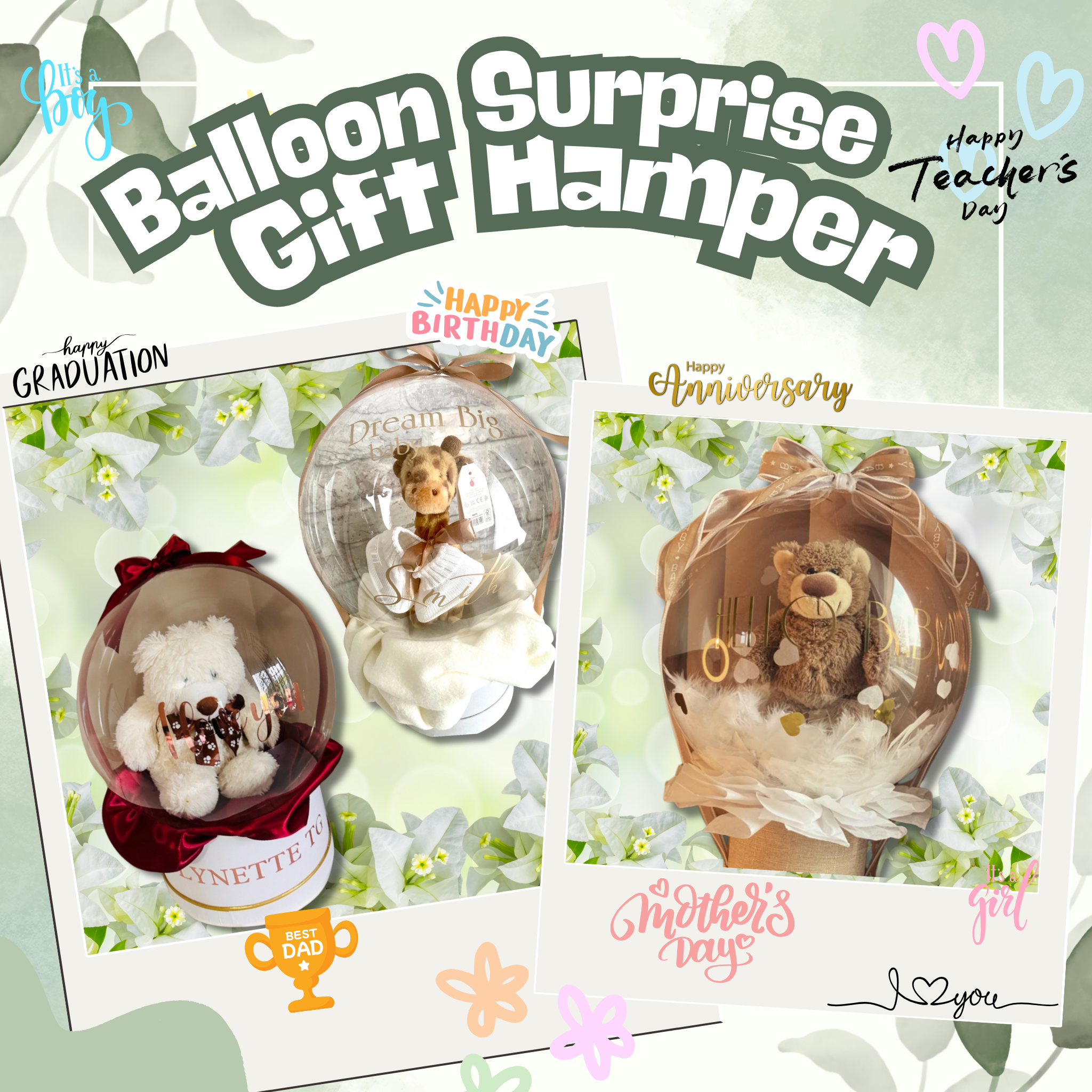 Balloon Surprise Gift Hamper - Precious Gabriel Australia