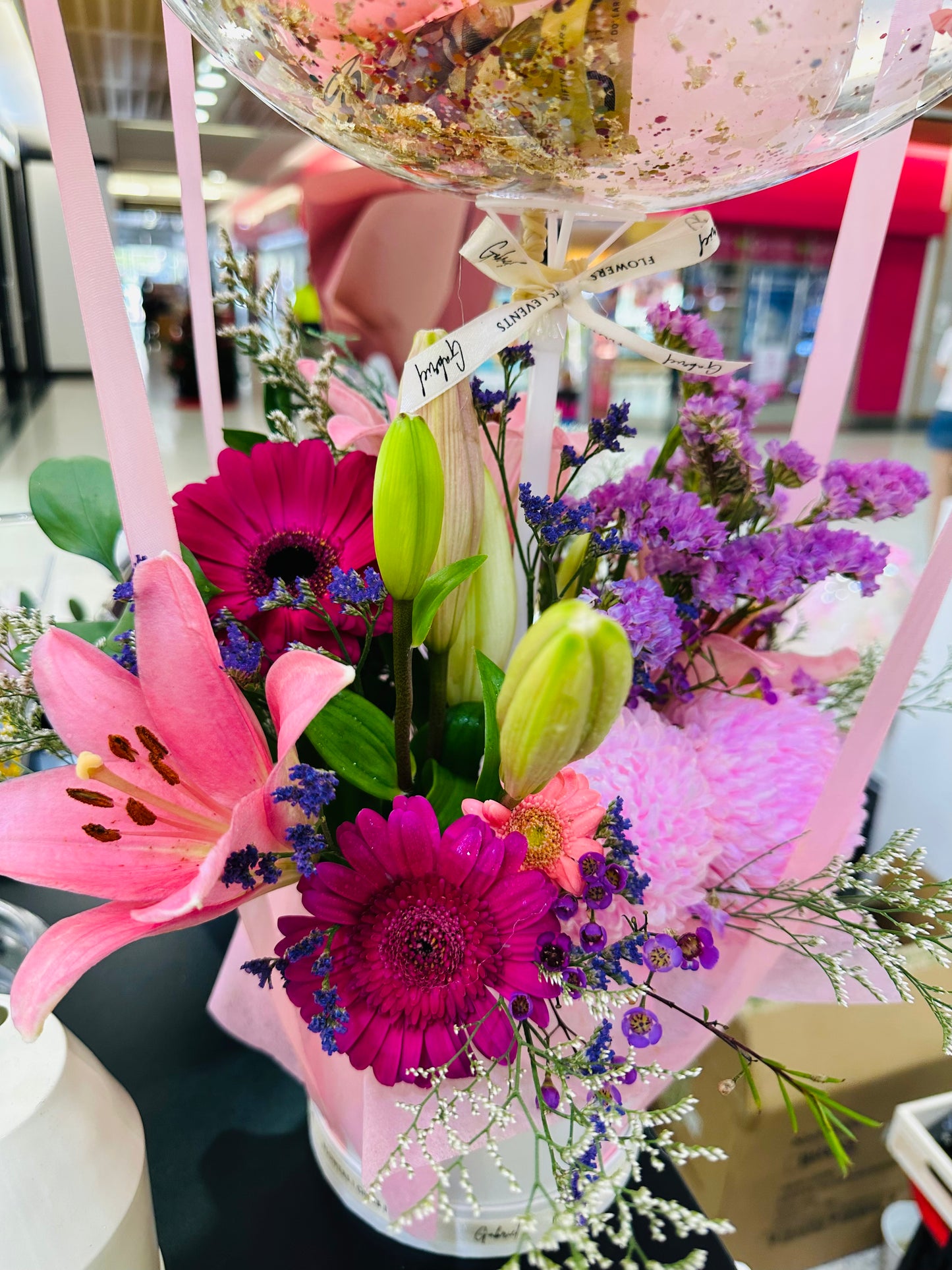 Fresh Flowers Hot Air Balloon - Precious Gabriel Australia