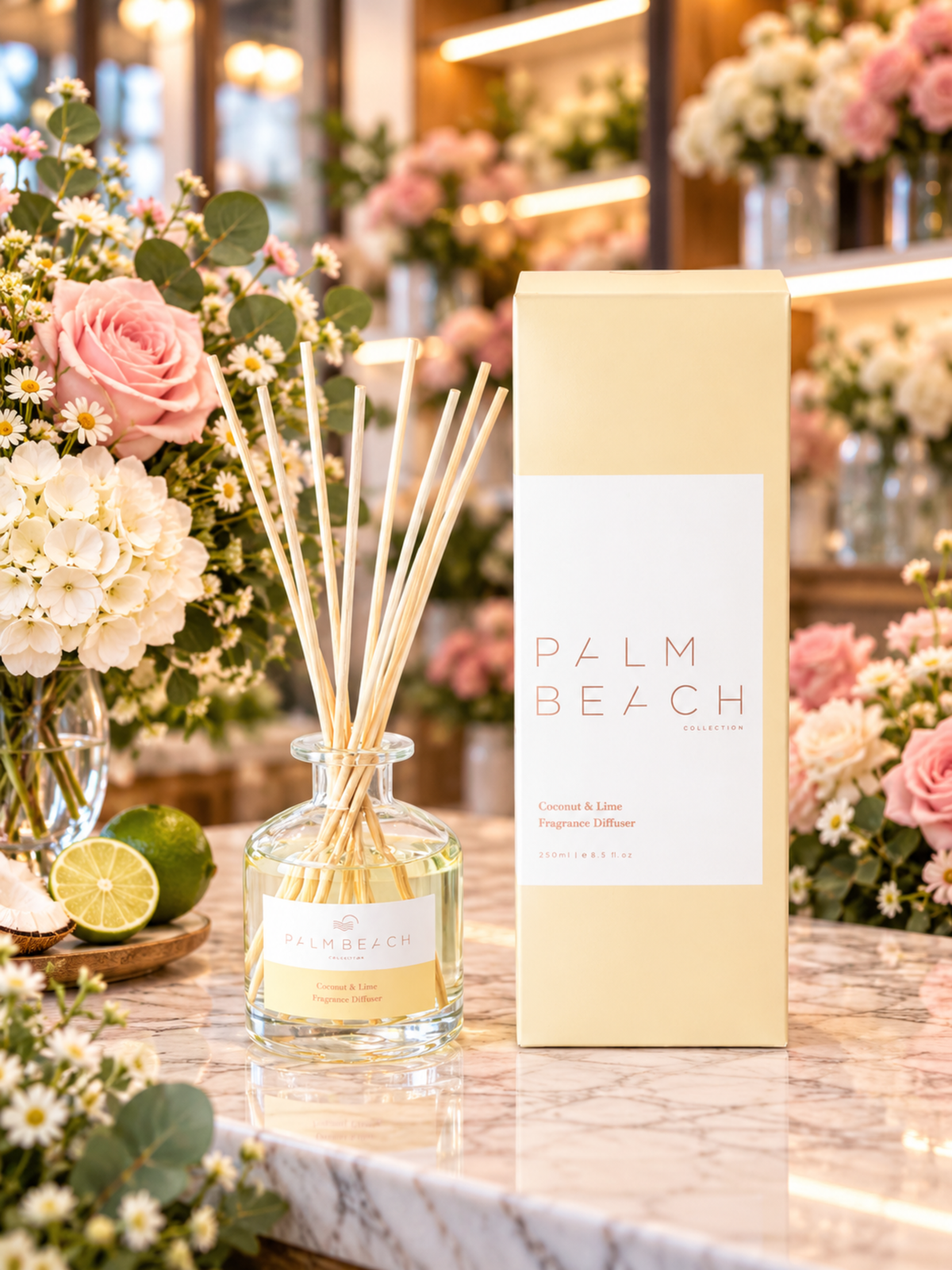 Palm Beach Coconut & Lime Reed Diffuser 250ml Gabriel Flowers
