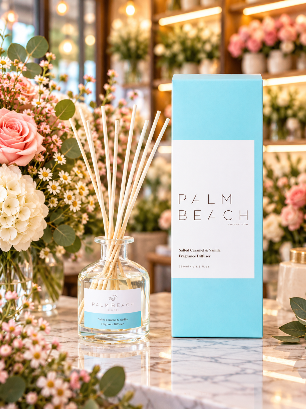 Palm Beach Salted Caramel Reed Diffuser 250ml Gabriel Flowers