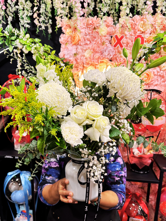 White Elegance Vase - Precious Gabriel Australia