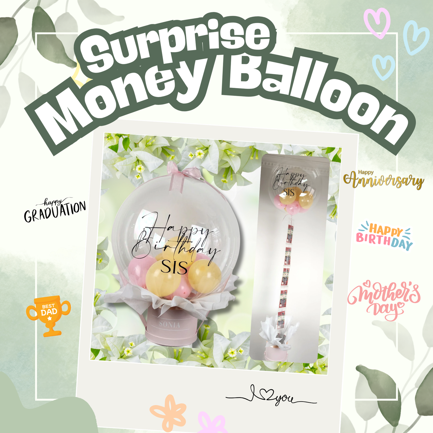 Surprise Money Balloon - Precious Gabriel Australia