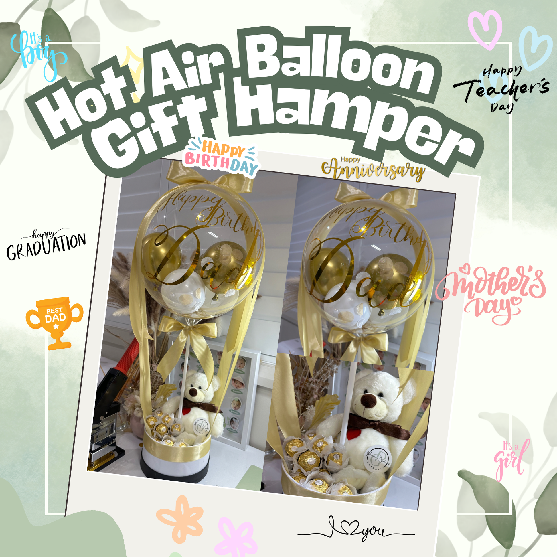 Hot Air Balloon Gift Hamper - Precious Gabriel Australia